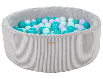 Ballenbak - 300 ballen - 90cm - grijs/paars, turquoise, groen