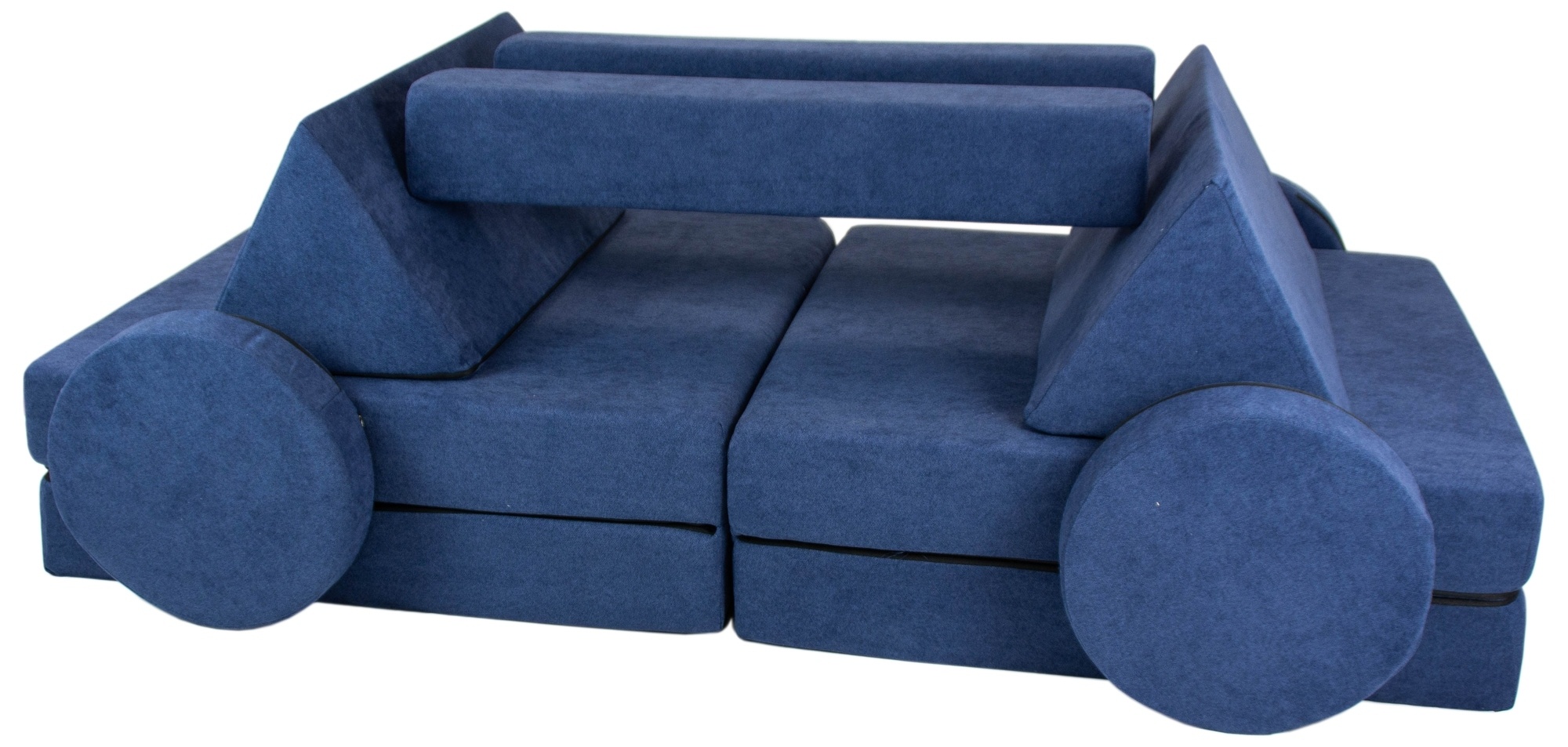 Kinder loungeset - marine - modulaire kindersofa - draadloos toetsenbord