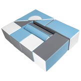 Schuimblokken - 11 stuks - wit, babyblauw, grijs - T-21 bekledingsschuim