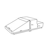 Foam blokken met glijbaan - 2 stuks - pastelkleuren - 25 cm hoog