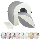 Schuimblokken - wit/cappuccino - 65cm hoog - slijtvast stof