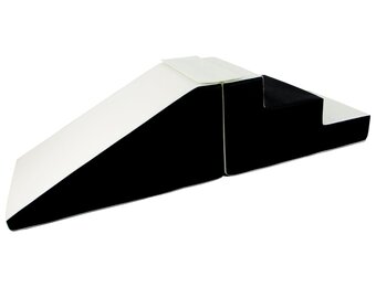 Foam blokken met glijbaan - zwart-wit - T-21 schuim - 40 cm hoogte