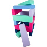 Foam blokken - 15 stuks - diverse kleuren - T2130 bekledingsschuim