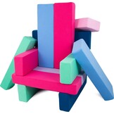 Foam blokken - 15 stuks - diverse kleuren - T2130 bekledingsschuim