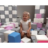 Schuimblokken - 45 stuks - wit/blauw/grijs - veilig en zacht