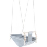 Schommelstoel baby - zilver - verstelbare rugleuning - max. 20 kg