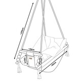 Schommelstoel baby - zilver - verstelbare rugleuning - max. 20 kg
