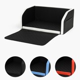 Hondenmand auto - zwart/blauw - 90x55 cm - auto veiligheidsgordel
