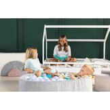 Ballenbak - 200 ballen - 90cm - grijs/wit, babyblauw, lichtroze, cappuccino