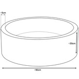 Ballenbak - 90 cm - 200 ballen - grijs wit