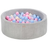 Ballenbak - 300 ballen - grijs, blauw, lichtroze, cappuccino - 90cm