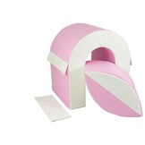 Schuimblokken - 2 stuks - wit en roze - 65 cm hoog
