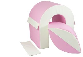 Schuimblokken - 2 stuks - wit en roze - 65 cm hoog