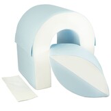 Schuimblokken - 2 stuks - wit en blauw - 65cm hoog