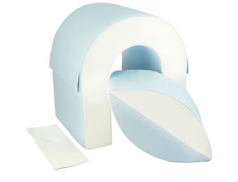 Schuimblokken - 2 stuks - wit en blauw - 65cm hoog