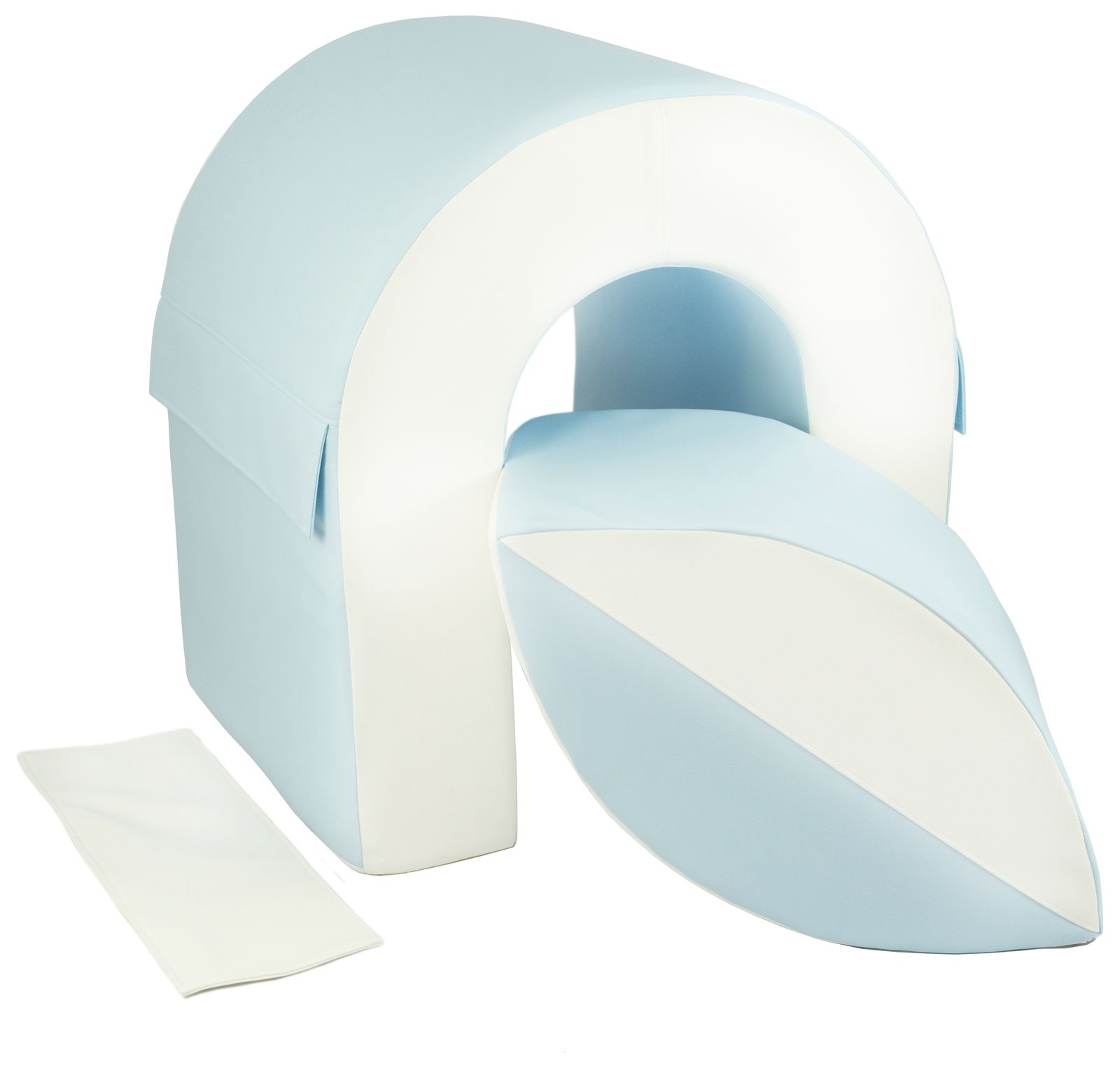 Schuimblokken - 2 stuks - wit en blauw - 65cm hoog