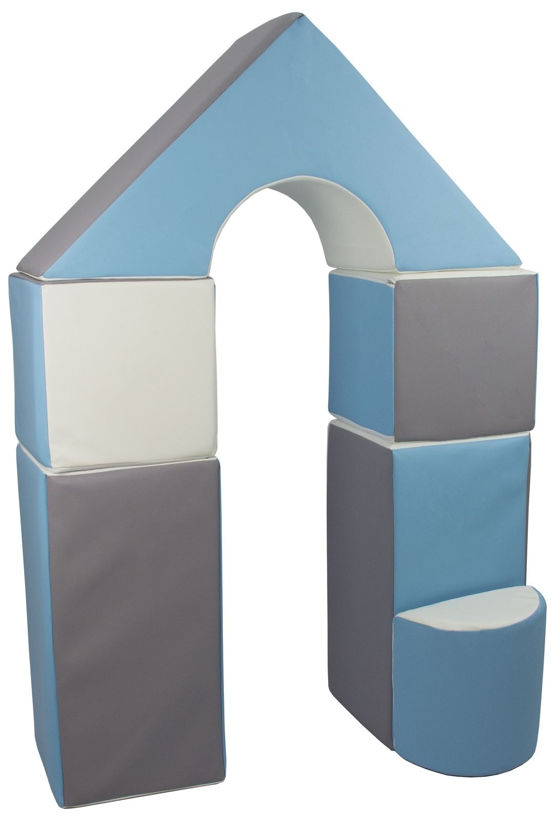 Schuimblokken - 6 stuks - wit, blauw, grijs - T-21 bekledingsschuim