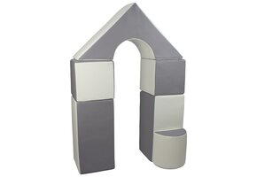 Schuimblokken - 6 stuks - wit en grijs - T-21 bekledingsschuim