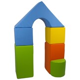 Schuimblokken - 6 stuks - kleurrijk - T-21 bekledingsschuim