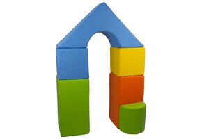 Schuimblokken - 6 stuks - kleurrijk - T-21 bekledingsschuim