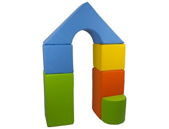 Schuimblokken - 6 stuks - kleurrijk - T-21 bekledingsschuim