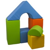 Schuimblokken - 6 stuks - kleurrijk - T-21 bekledingsschuim