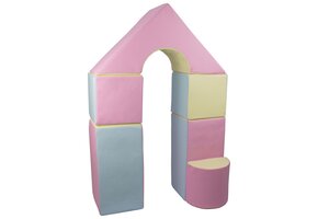 Schuimblokken - 6 stuks - pastelkleuren - T-21 bekledingsschuim
