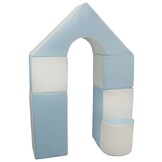 Schuimblokken - 6 stuks - wit en pastelblauw - gemakkelijk schoon te maken