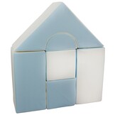 Schuimblokken - 6 stuks - wit en pastelblauw - gemakkelijk schoon te maken