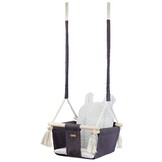 Schommelstoel baby - houten frame - 100% katoen - tot 20kg