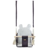 Schommelstoel baby - houten frame - 100% katoen - tot 20kg