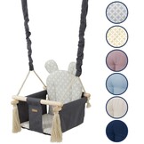 Schommelstoel baby - houten frame - 100% katoen - tot 20kg