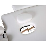 Massagetafel - inklapbaar - 2 secties - 185x70cm - hout - wit