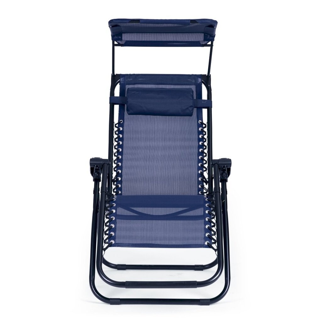 Ligstoel Zero Gravity met zonnedak – Blauw