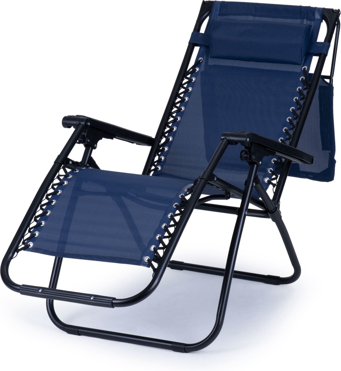 Ligstoel Zero Gravity met zonnedak – Blauw