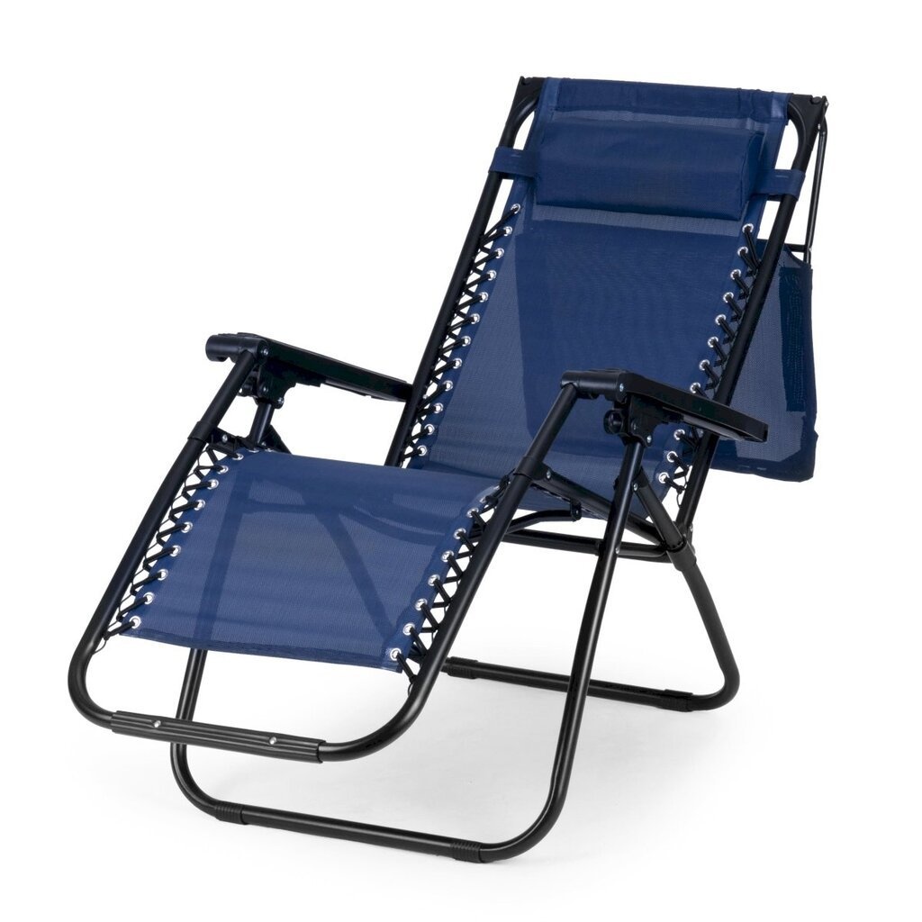 Ligstoel Zero Gravity met zonnedak – Blauw