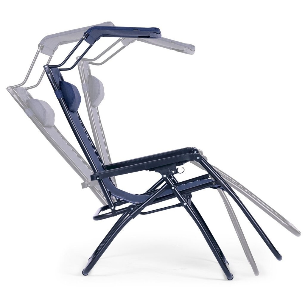 Ligstoel Zero Gravity met zonnedak – Blauw