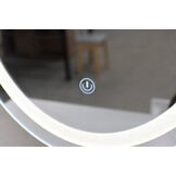 Make up tafel met spiegel - licht en krukje - 80x40x142cm - wit