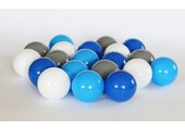 Ballenbak ballen 1000 stuks 7cm, wit, lichtblauw, grijs, blauw