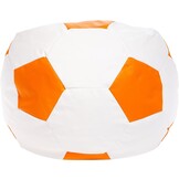 Voetbal zitzak - ecoleer - Ø 55 cm - oranje wit