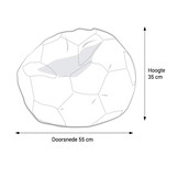 Voetbal zitzak - ecoleer - Ø 55 cm - oranje wit