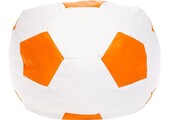 Voetbal zitzak - ecoleer - Ø 90 cm - oranje wit