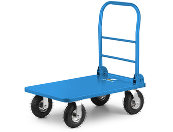 Transportwagen - magazijnwagen - tot 500kg - blauw - staal