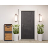 Pakketbrievenbus - 50x38x112 cm - staal - antraciet houtlook