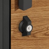 Pakketbrievenbus - 50x38x112 cm - staal - antraciet houtlook