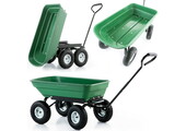 Tuinkar - kruiwagen - tot 350 kg - met kiepfunctie - groen