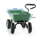 Tuinkar - kruiwagen - tot 350 kg - met kiepfunctie - groen