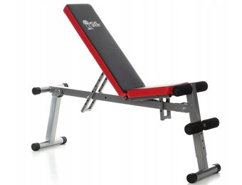 Fitness bank - Trainingsbank - verstelbaar - zwart-rood