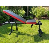 Fitness bank - Trainingsbank - verstelbaar - zwart-rood