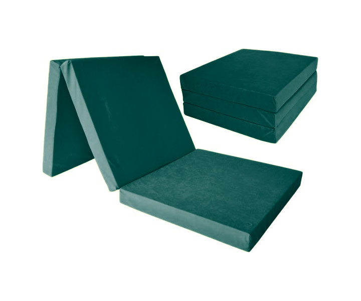 Logeermatras extra dik - groen - camping matras - reismatras - opvouwbaar matras - 195 x 80 x 15